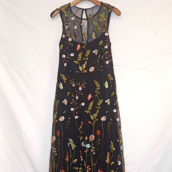 ICE Dresses & Skirts - ICE Sleeveless Embroidered Floral Dress